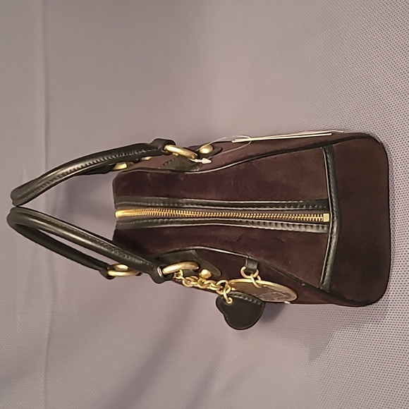 Black Royal Juicy Couture Velour Hand Bag Purse YHRU1931 - Picture 6 of 16